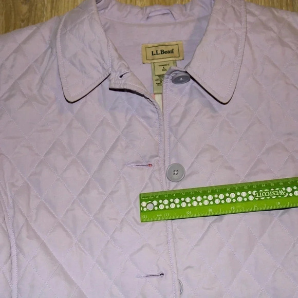 LL Bean Quilted Jacket Women's L Lavender - Picture 5 of 11